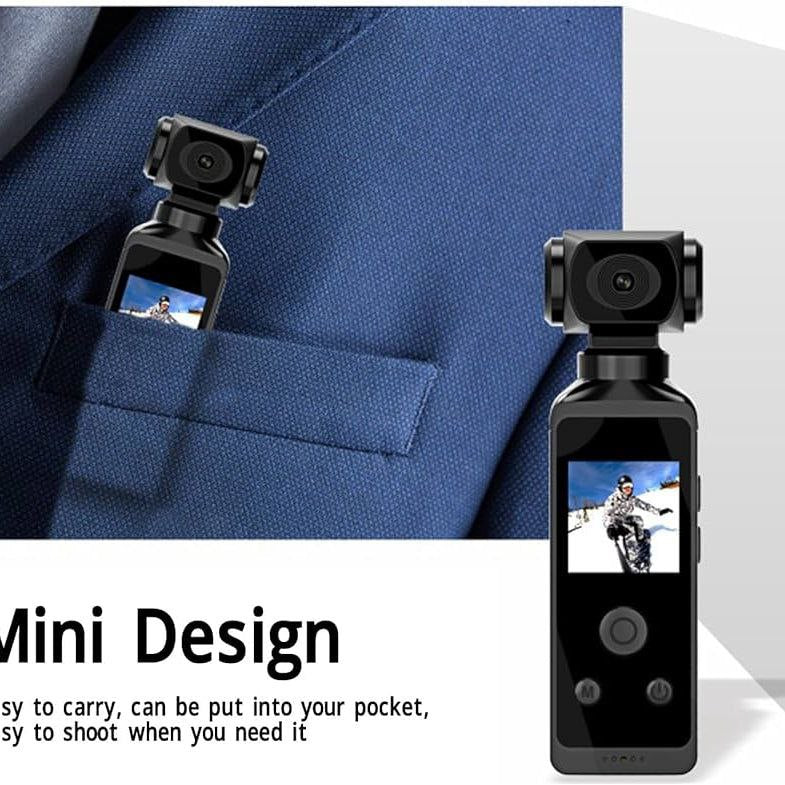 Ultra HD Pocket Action Camera - 270° Rotatable Vlog Wifi Mini Sports Cam Waterproof Case Helmet Travel Bicycle Driver Recorder